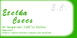 etelka csecs business card